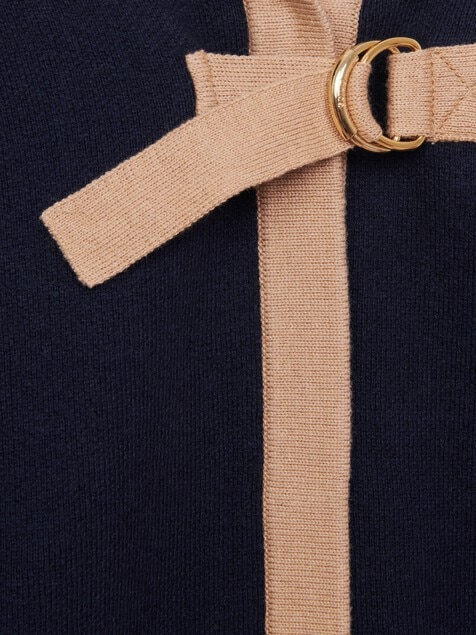 Kids' hooded knitted coat