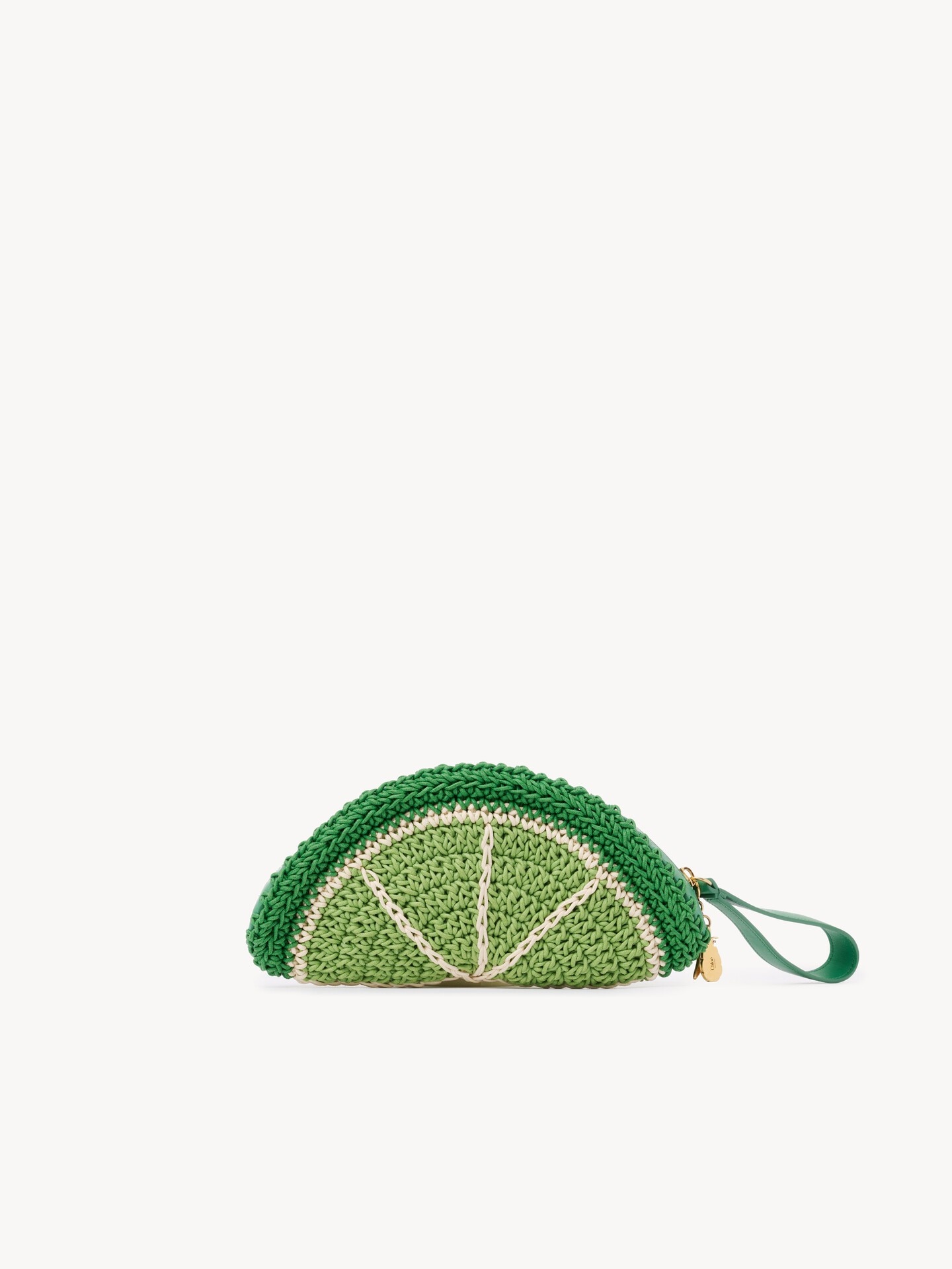 Chlo&eacute; Tropicus Lime Slice pouch in waxed cord - 3.0