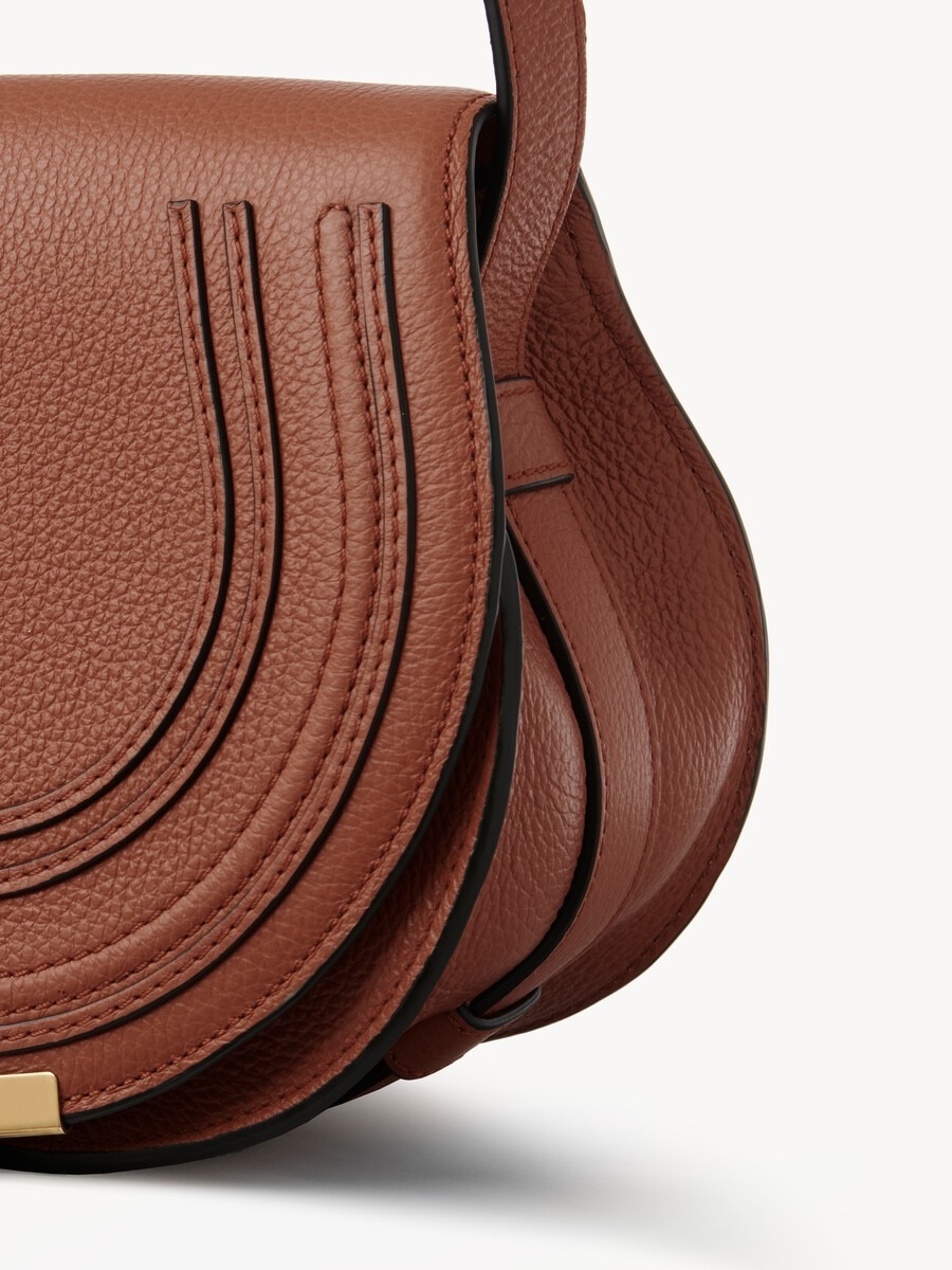 Small Marcie saddle bag in grained leather - 4