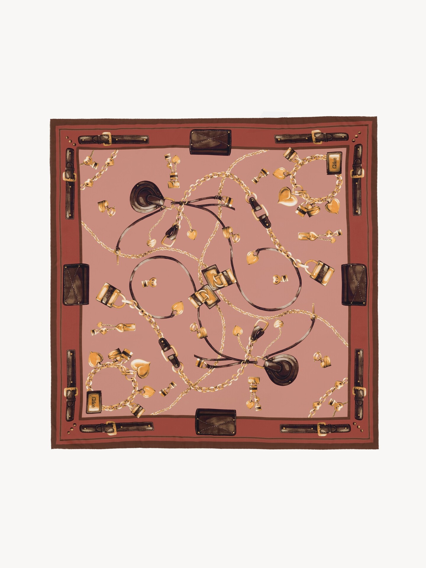 The Chlo&eacute; Paddington square scarf in silk twill - 1.0