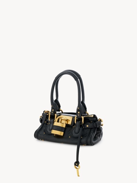 Kleine Paddington Bag aus genarbtem Leder
