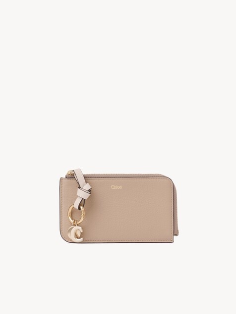 Alphabet wallet in grained leather