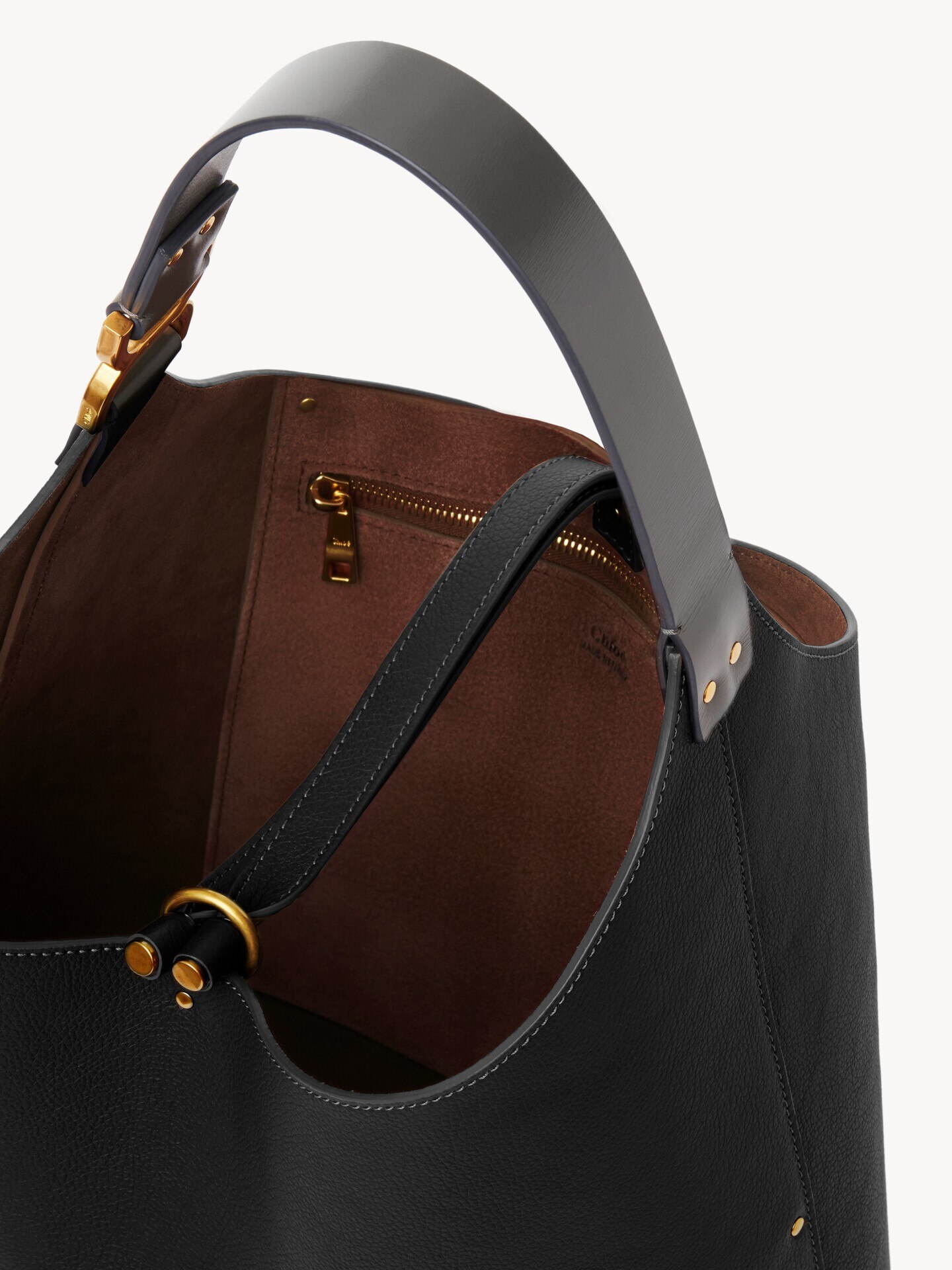 グレインレザー製Marcieホーボーバッグ ブラック - Chloé