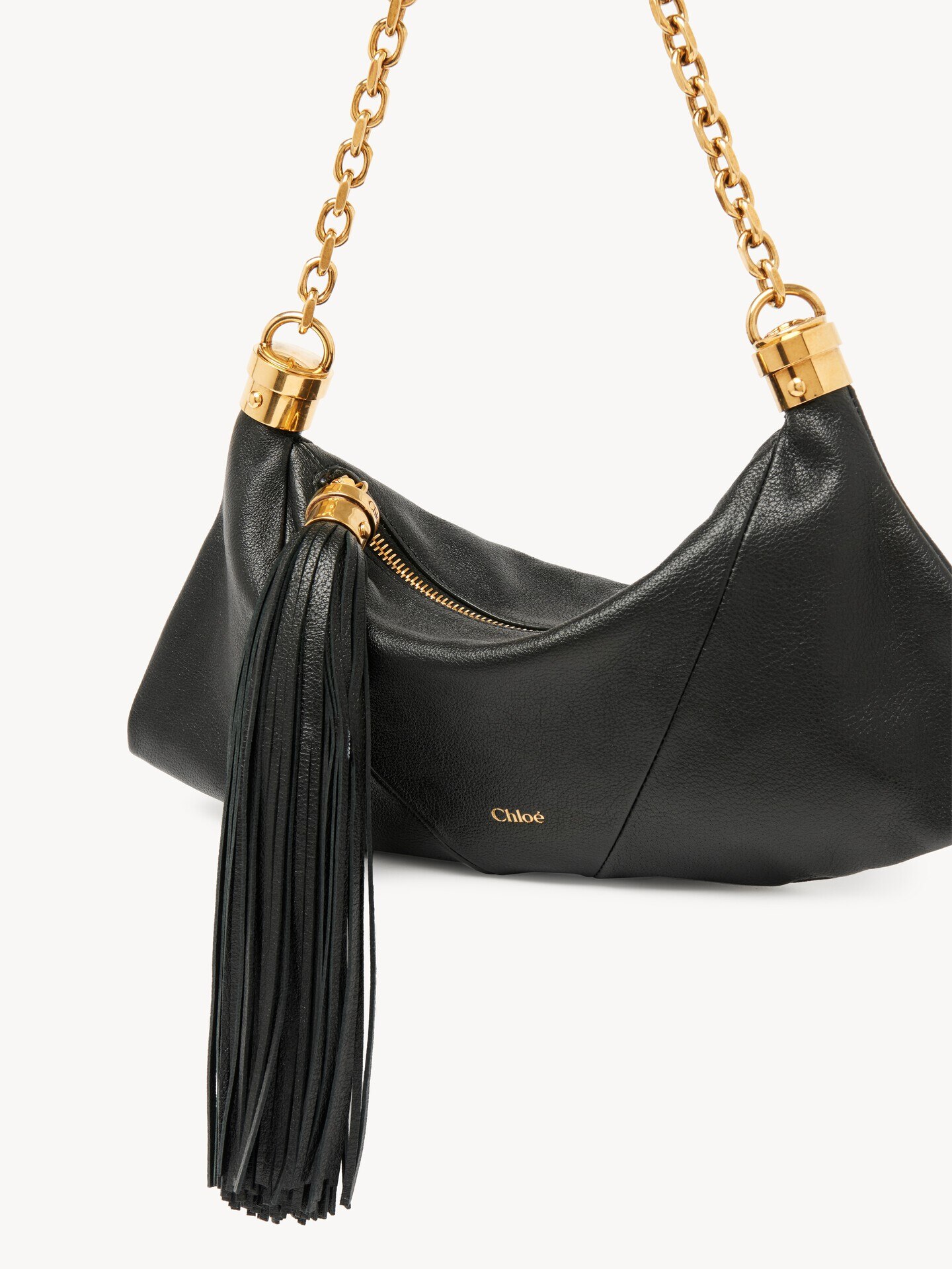 Small Chloé Foulard shoulder bag in grained leather - 4