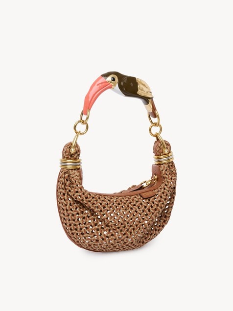 Bracelet Hobo bag peque&ntilde;o de cuero trenzado
