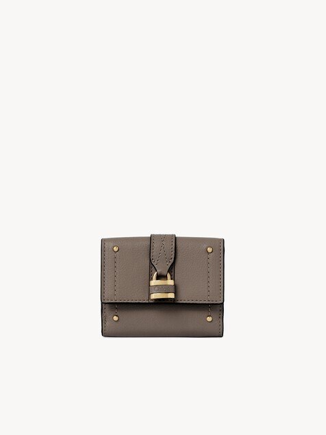 Dreifach klappbares Paddington Mini-Portemonnaie aus genarbtem Leder