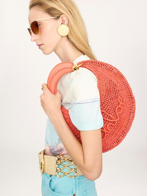 Sac hobo Summer Banana en raphia