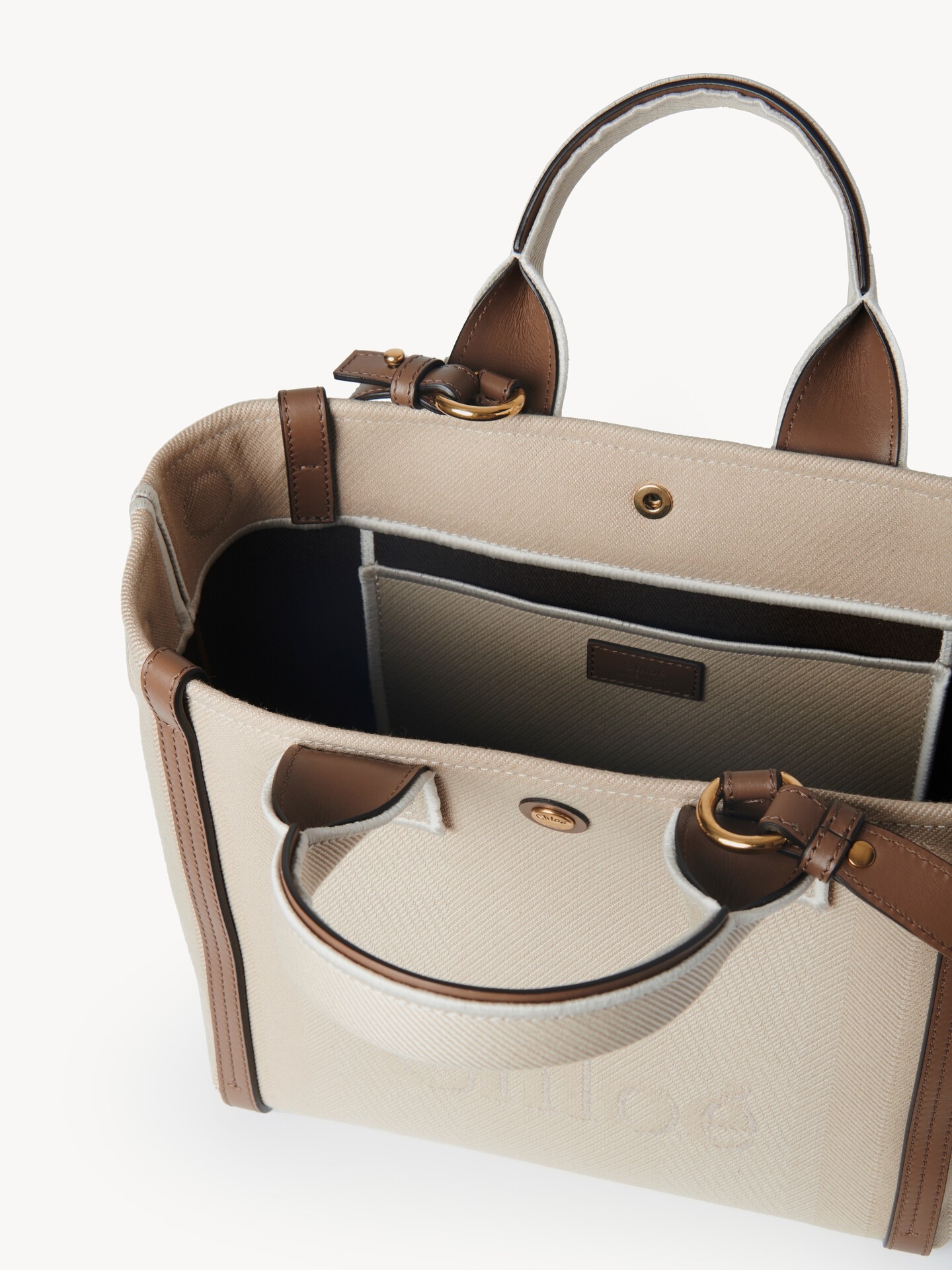 Bolso tote Chloé Carry pequeño de lona - 6