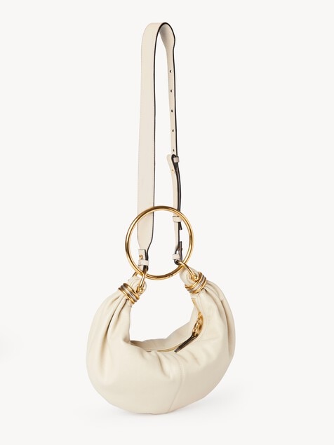 Small Bracelet hobo bag in grained leather