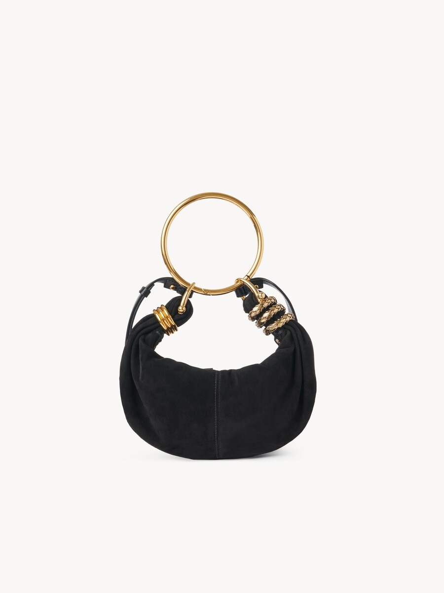 Bolso hobo Bracelet peque&ntilde;o de ante con adorno de serpiente - 5