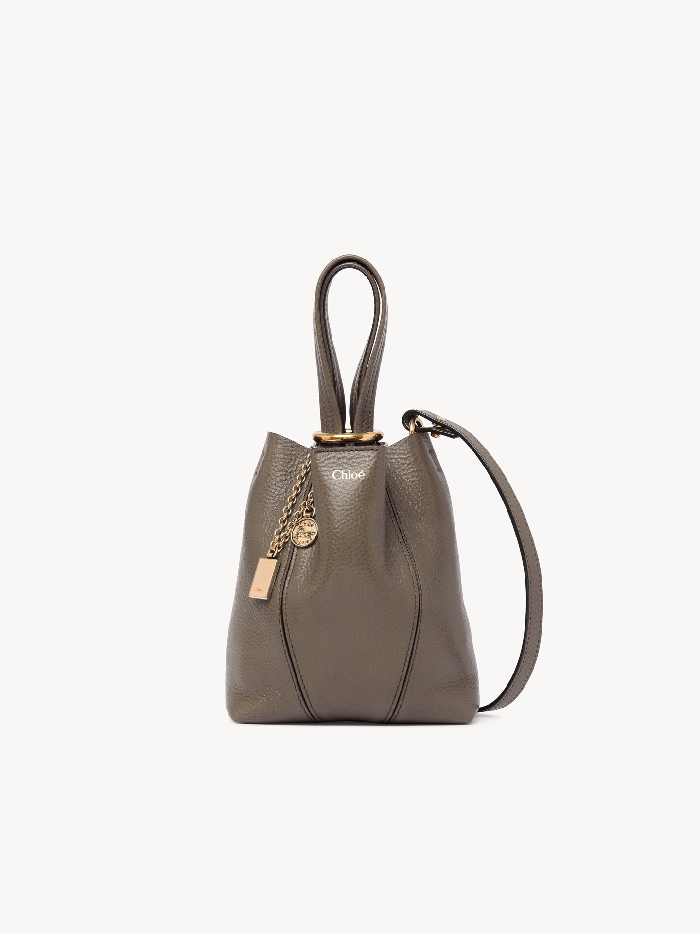 Petit sac cabas Chlo&eacute; Spin en cuir grain&eacute; - 2
