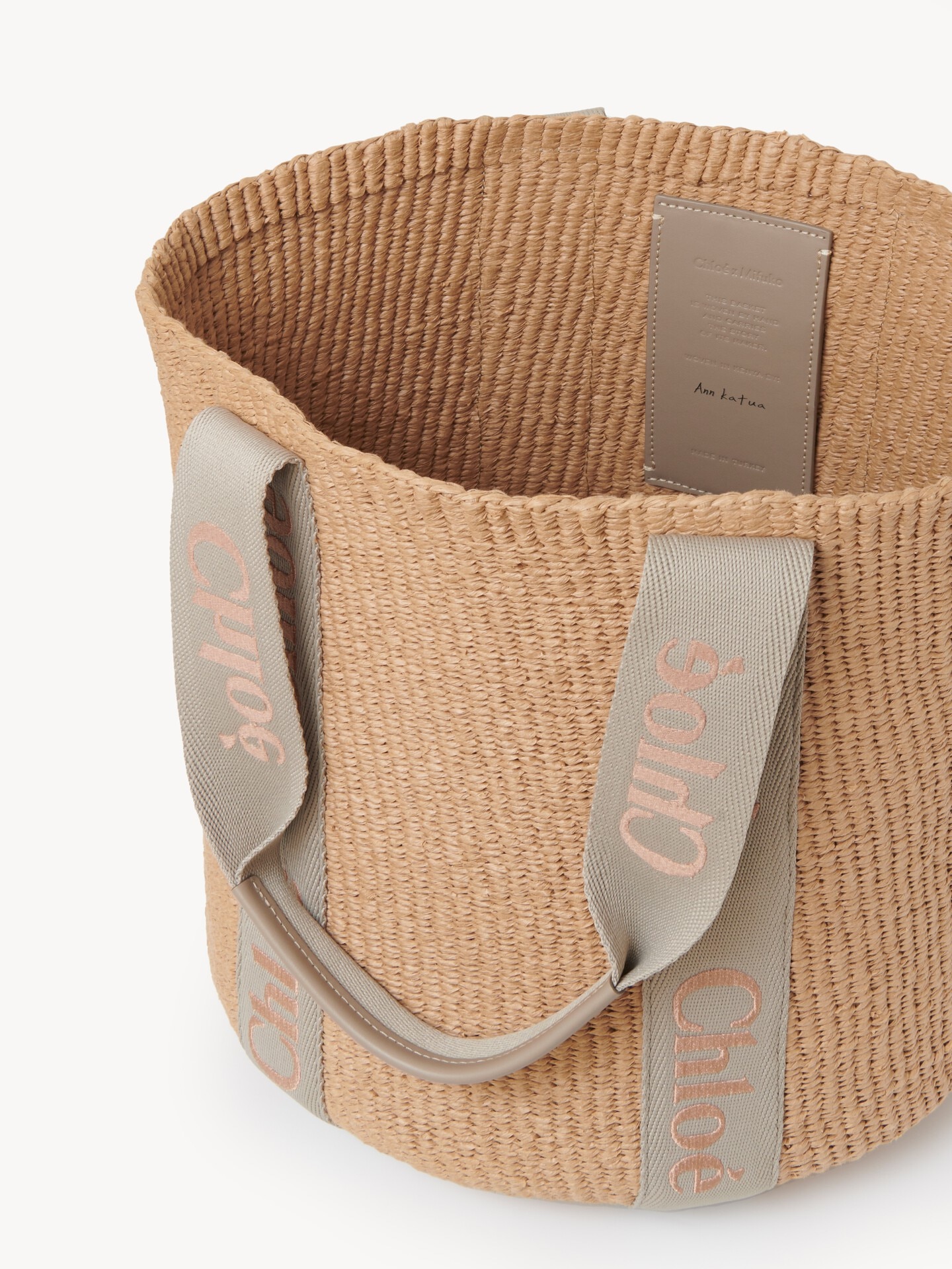 Large Woody basket in natural fibers - 5