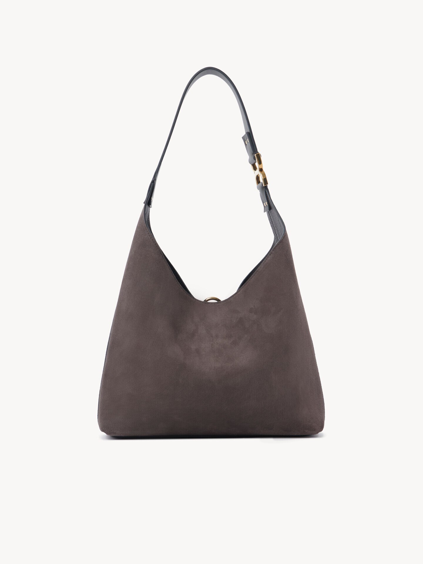 Small Marcie hobo bag in suede leather - 4.0