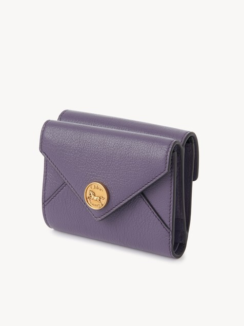 Small Envelope tri-fold in grained leather