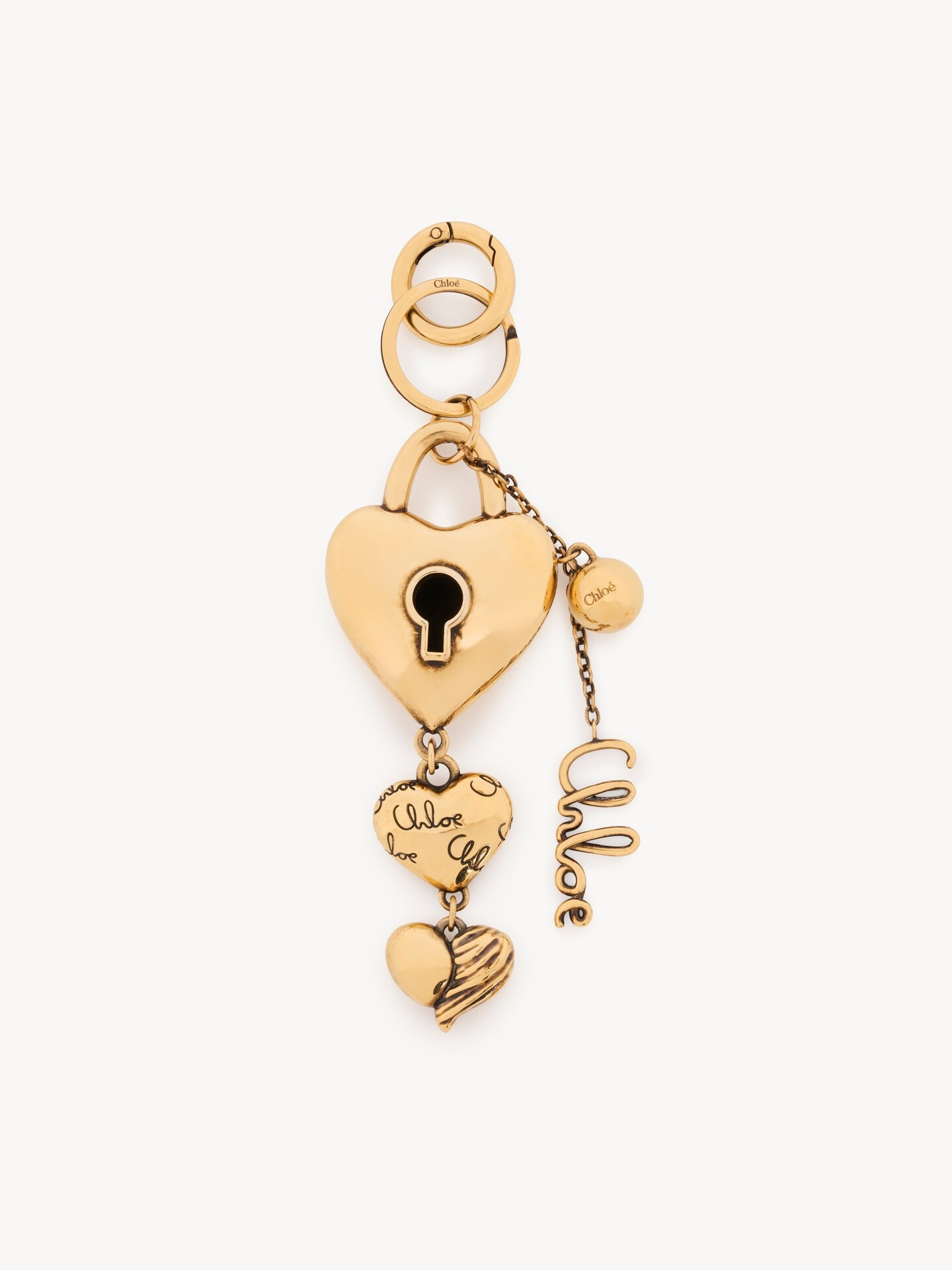 Charm de bolso llavero Chlo&eacute; Symbols Multiple Hearts de cobre - 1.0