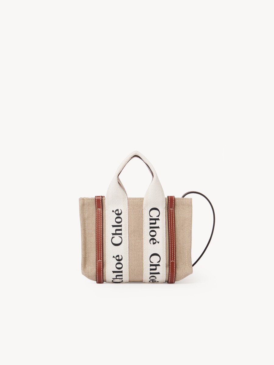 Minibolso tote Woody de lino - 2