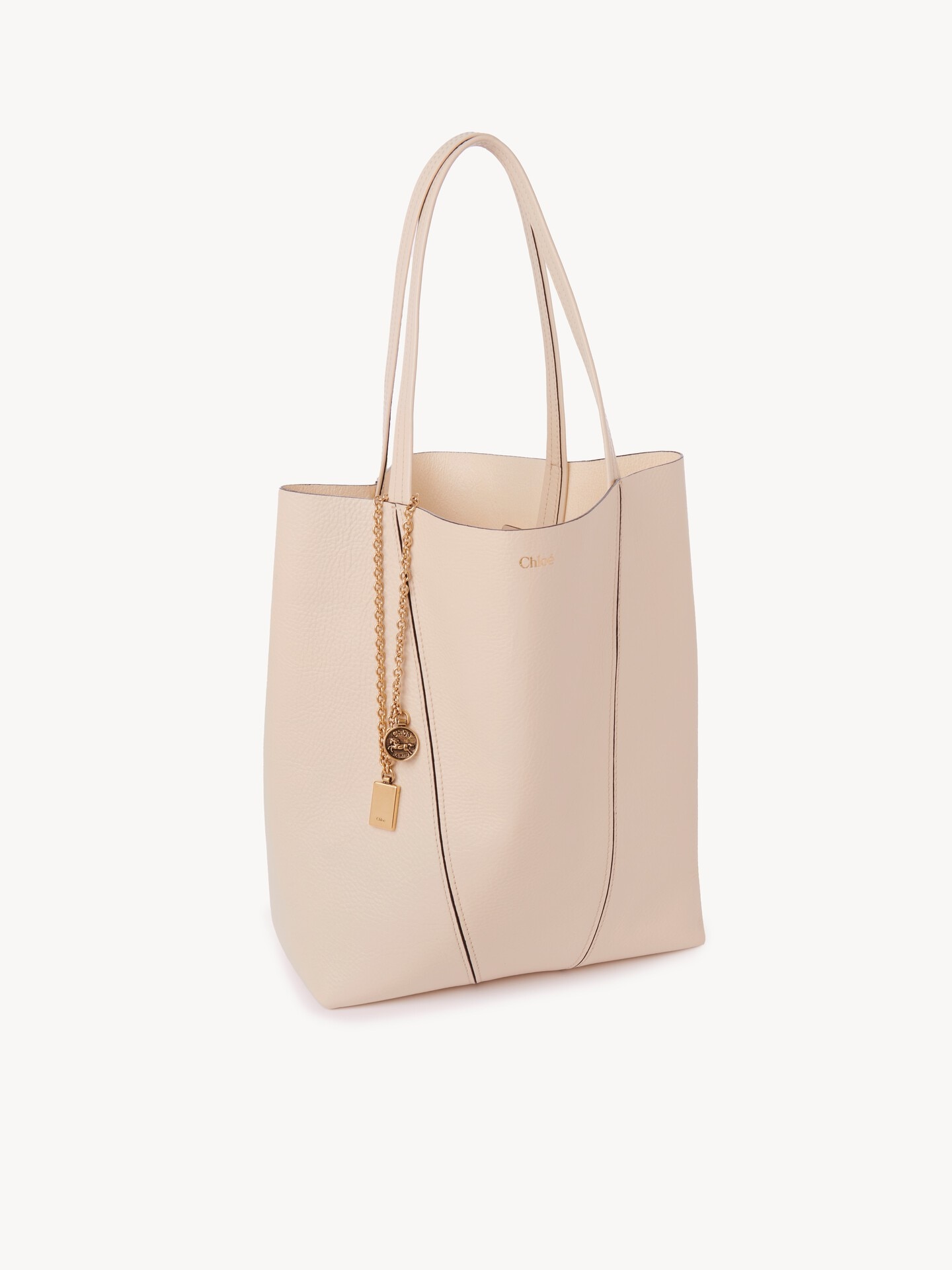 Chlo&eacute; Spin tote bag in grained leather - 4.0
