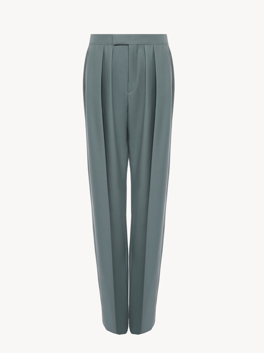 Tailored cigarette pants in wool gabardine - 2