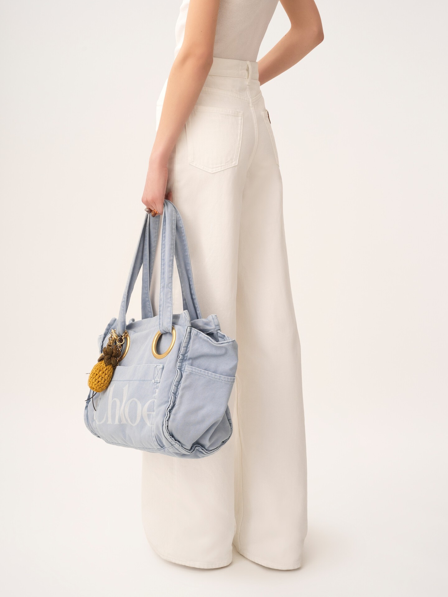 High-rise wide-leg jeans in denim - 6