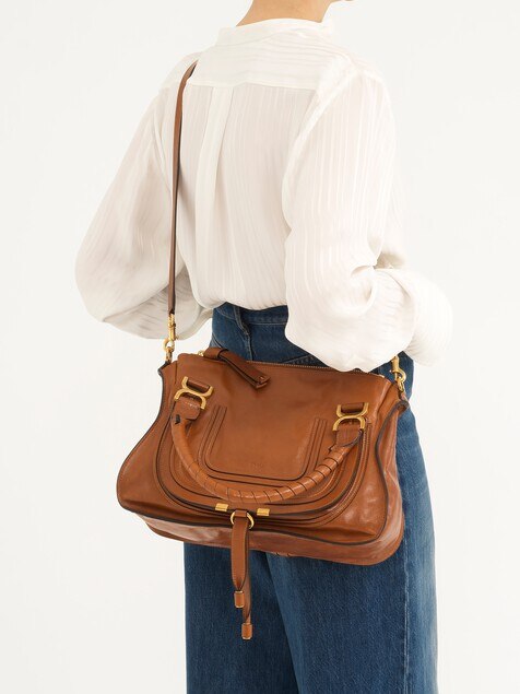 Marcie Tasche aus gl&auml;nzendem Leder