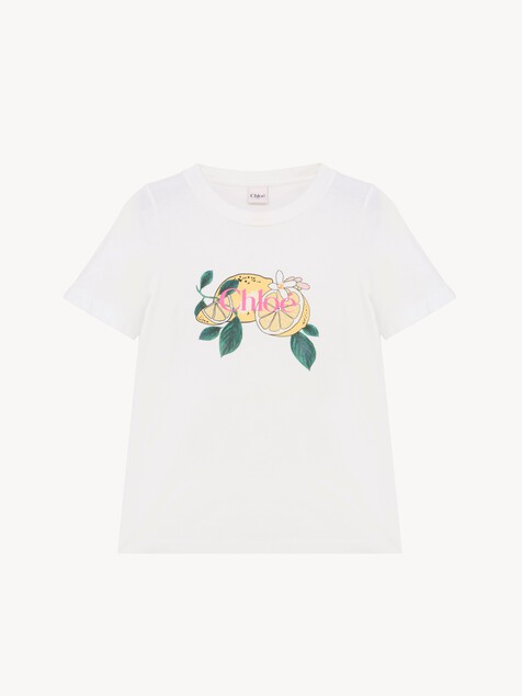 Crew-neck logo T-shirt in cotton jersey