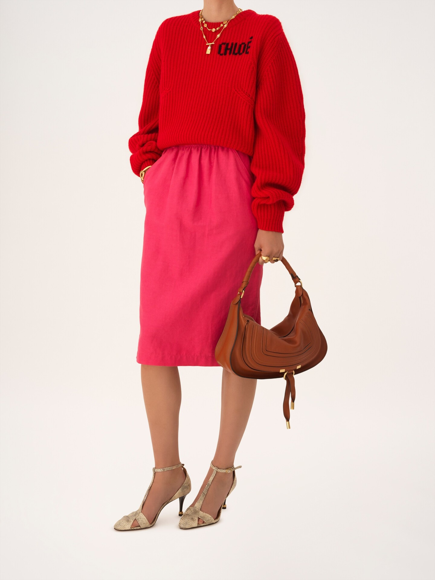 Small Marcie shoulder bag in soft leather - 10