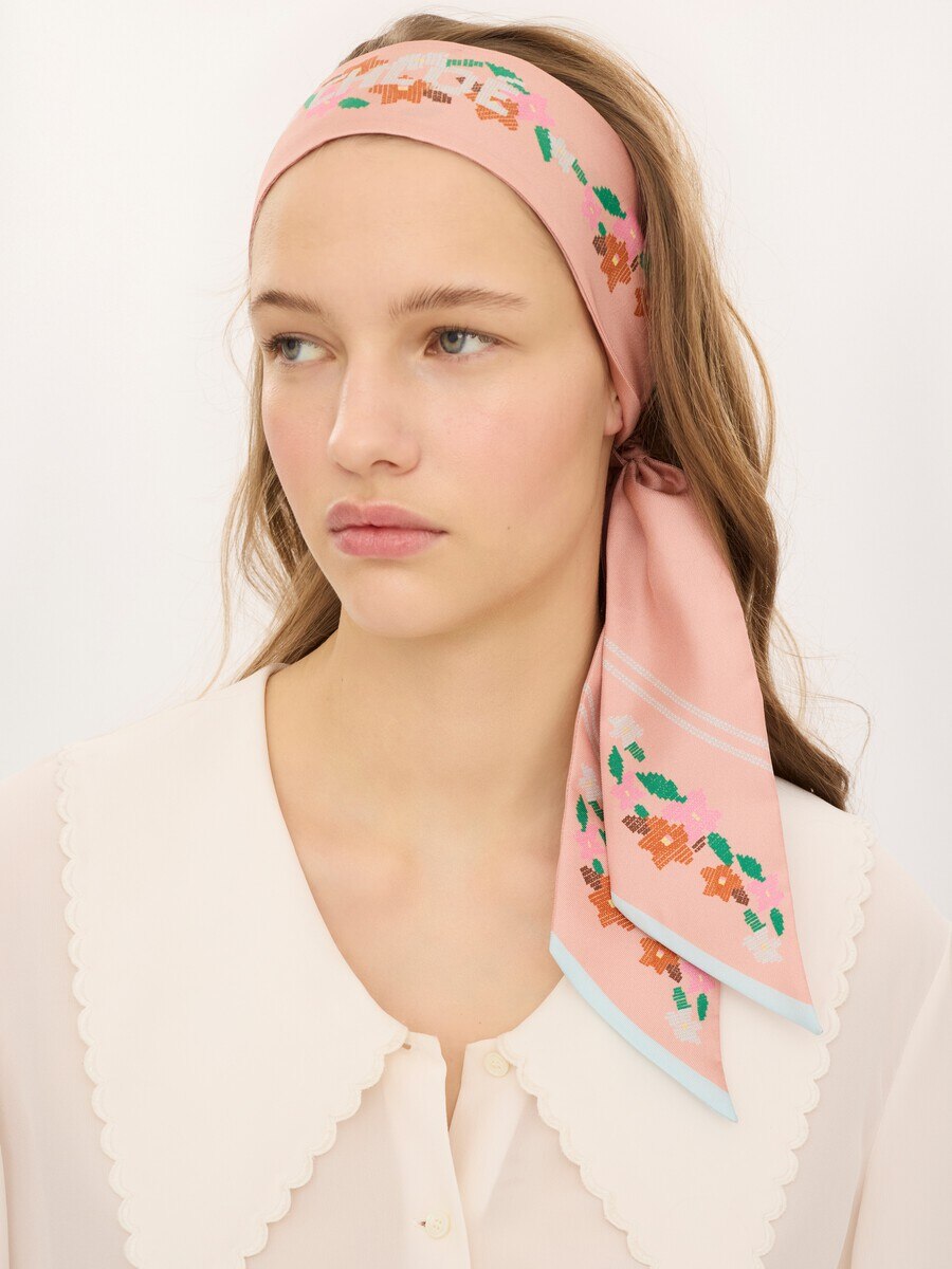 Chlo&eacute; Parrot Bandeau-Schal aus Seidentwill - 5