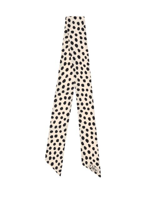 The Chloé Spotted bandeau scarf in silk
