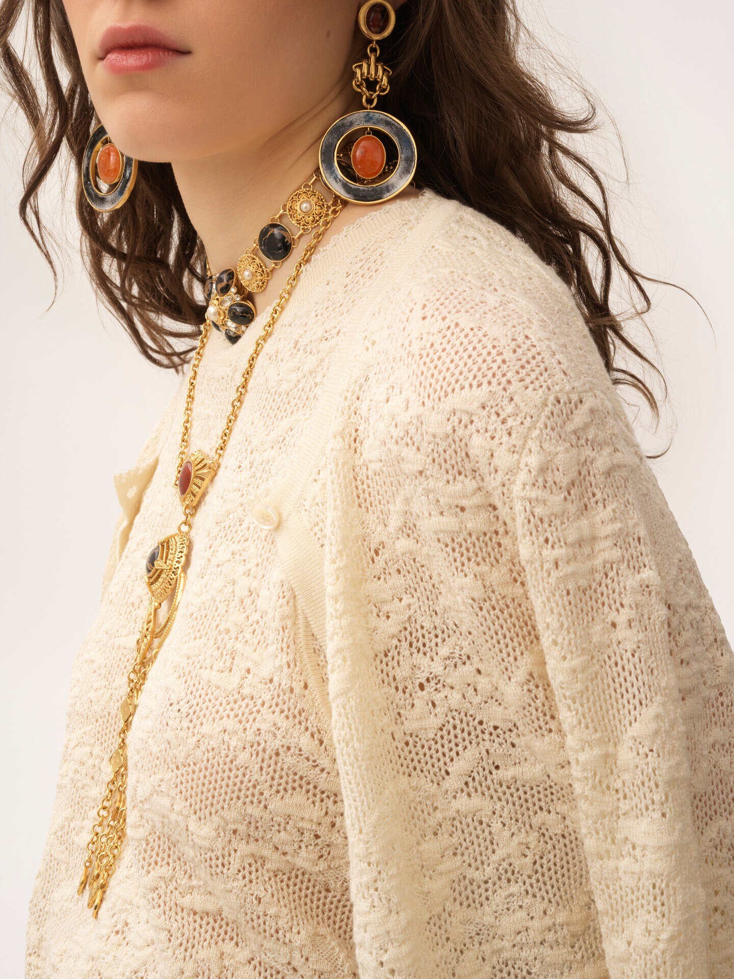 Twin set in maglia di cotone e seta - 7