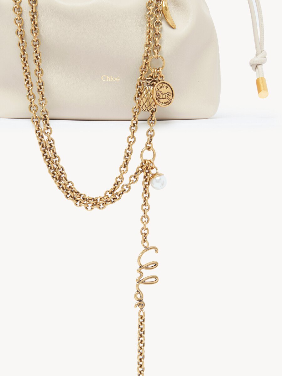 Mini Chlo&eacute; Icons shoulder bag with chain in soft leather - 6