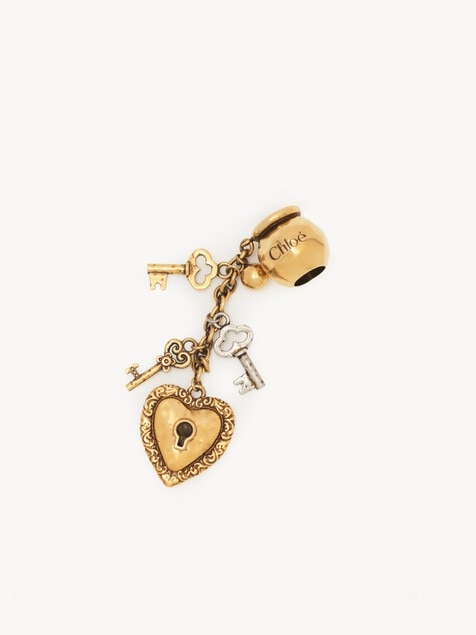 Sphere Key Dice charm for Bracelet bag in brass