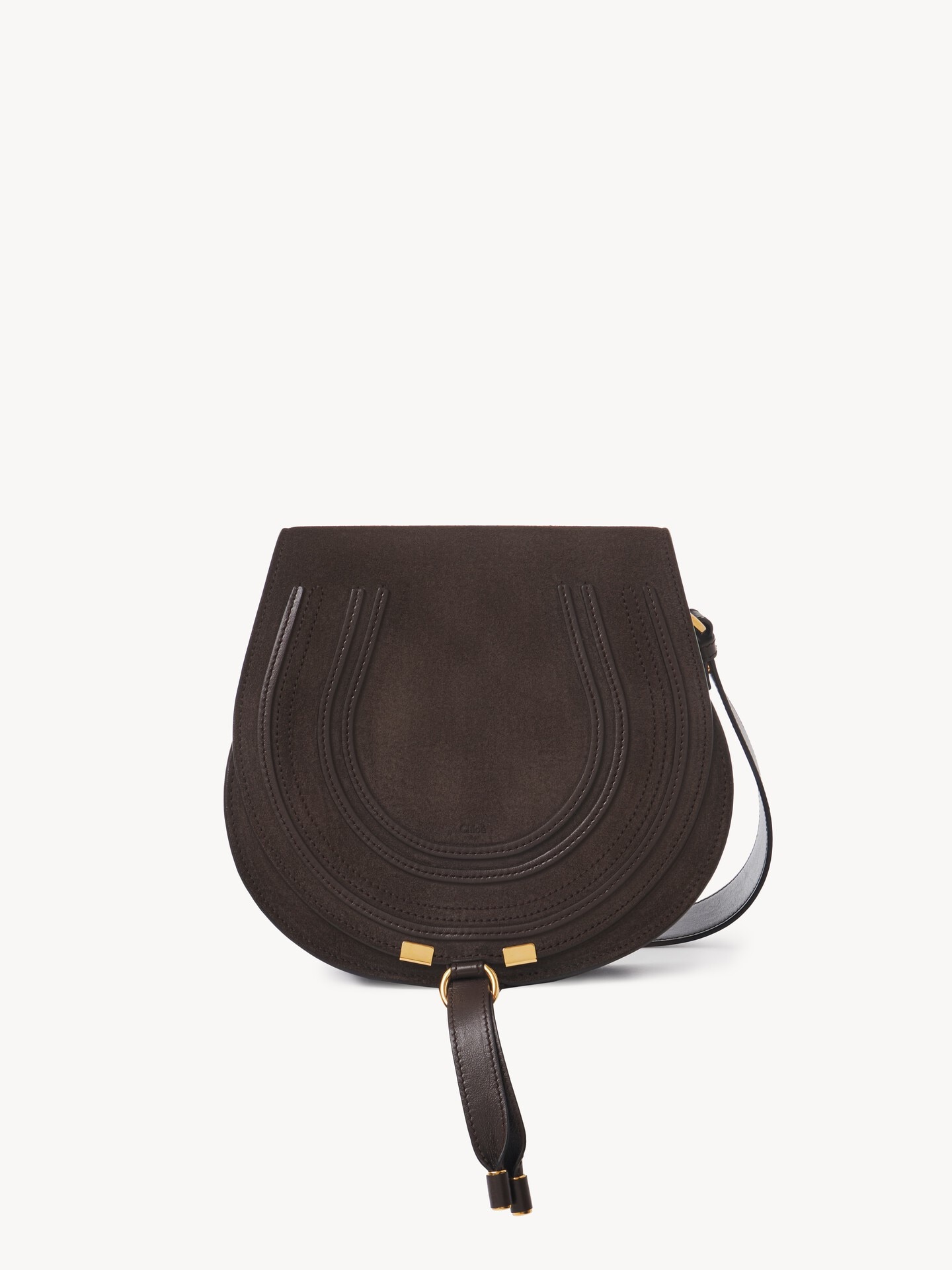 Marcie saddle bag in suede leather - 2