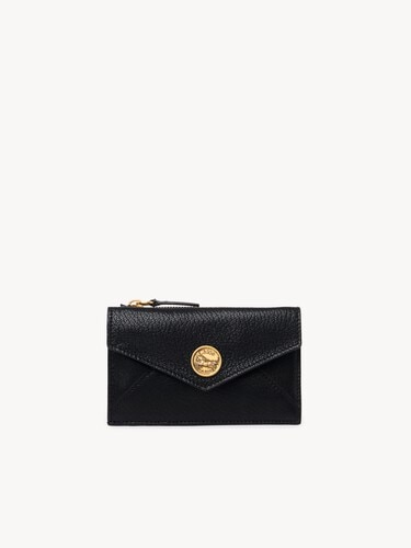 Cartera peque&ntilde;a Envelope con ranuras para tarjetas de cuero granulado - 2