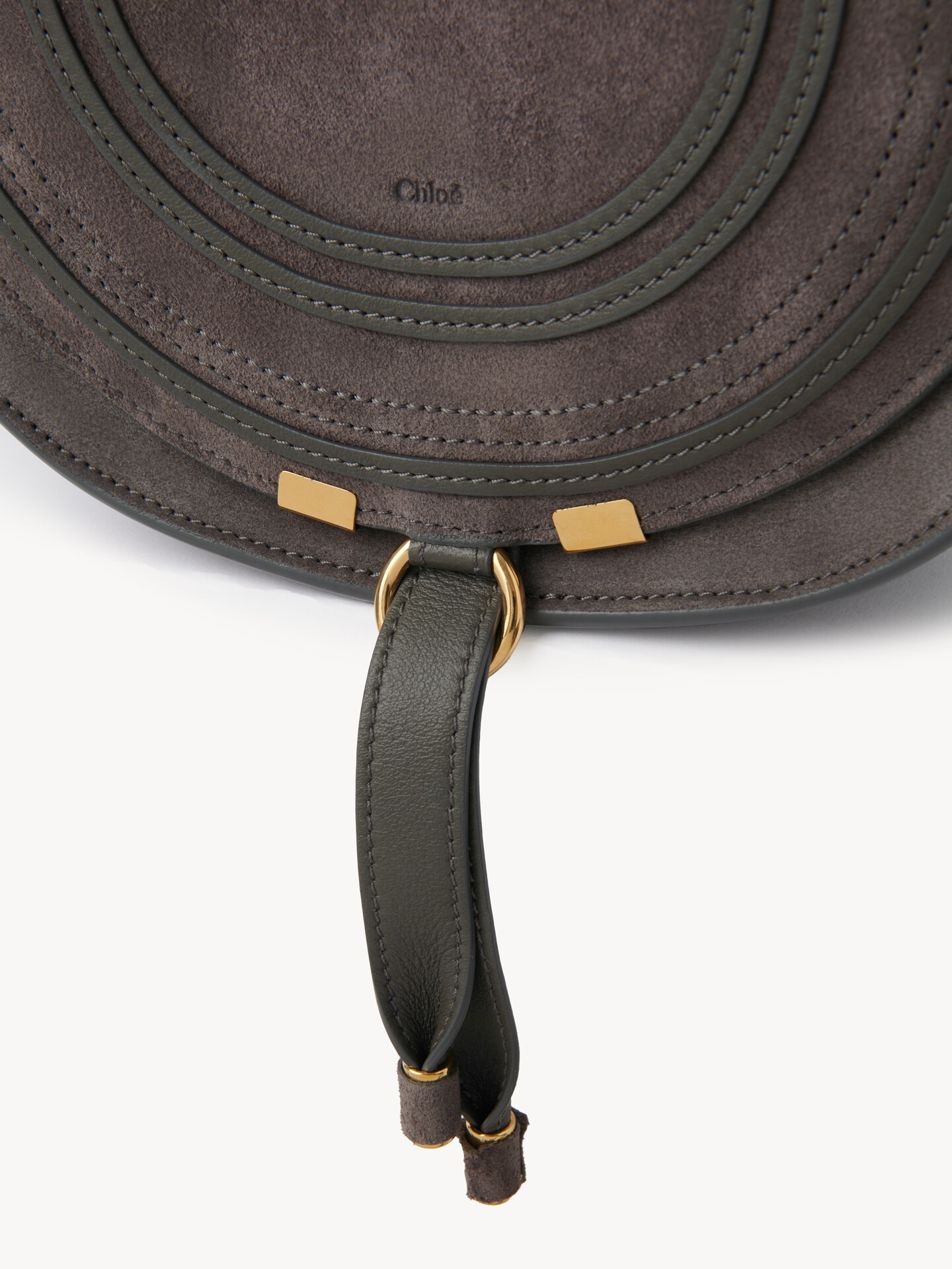 Marcie saddle bag in suede leather - 6.0
