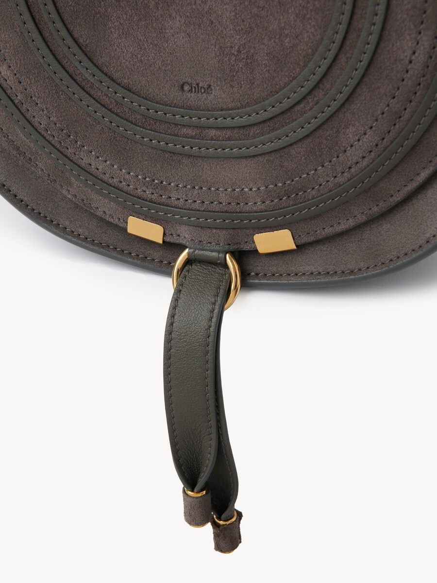 Marcie saddle bag in suede leather - 6