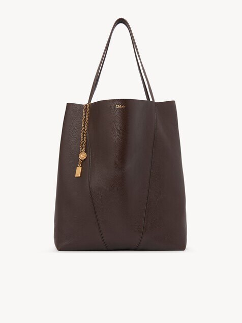 Large Chlo&eacute; Spin tote bag in grained leather
