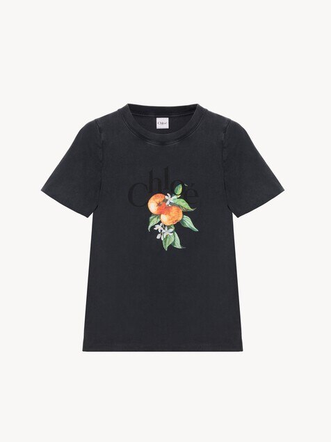 T-Shirt aus Baumwolljersey im Baby-Fit-Stil mit Logo