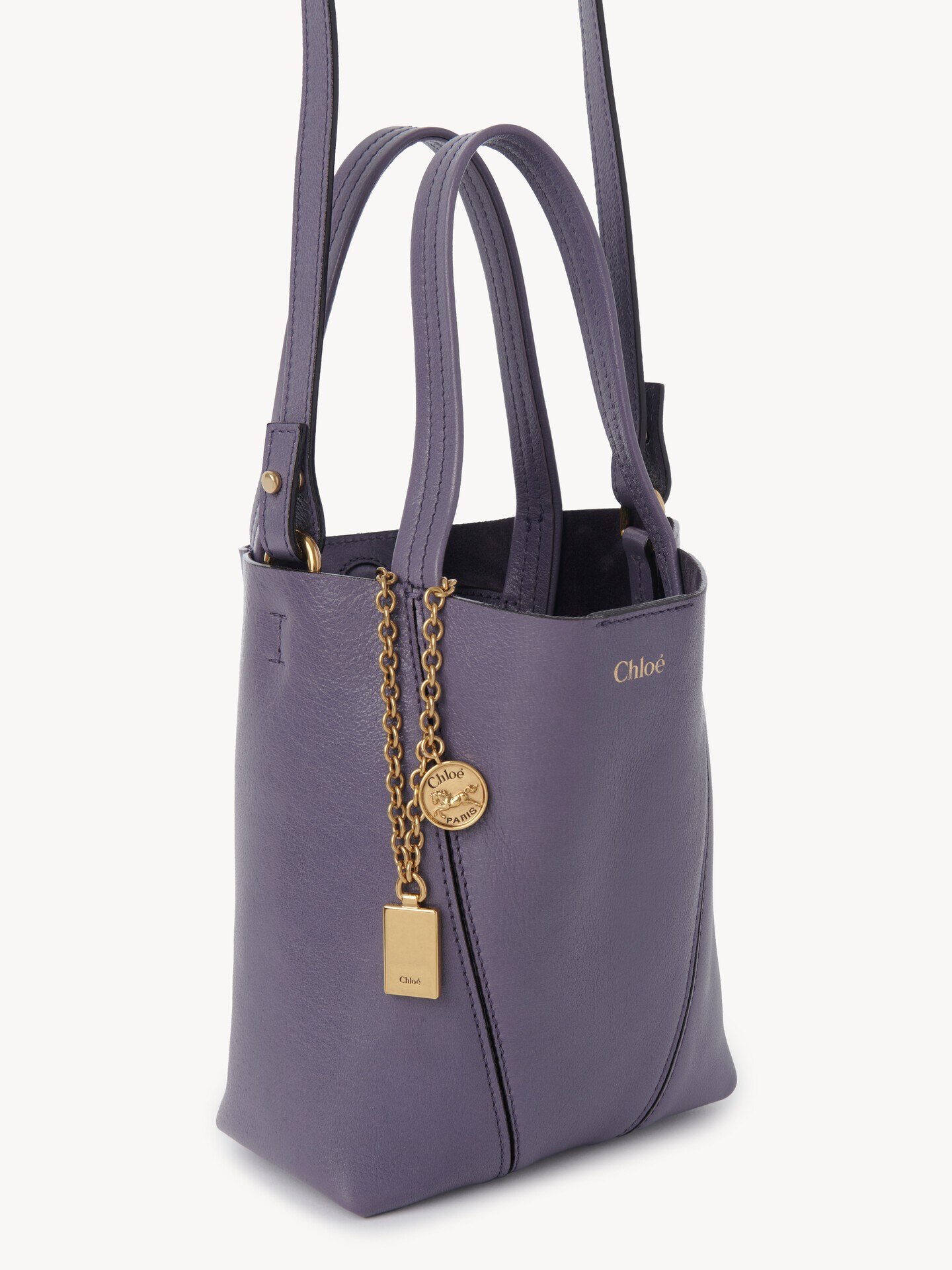Small Chlo&eacute; Spin tote bag in grained leather - 5