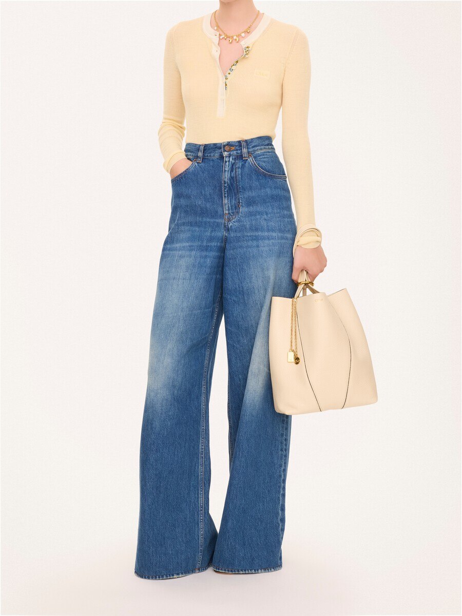 Bolso tote Chlo&eacute; Spin de cuero granulado - 6