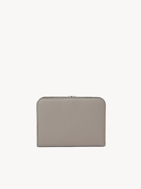 Alphabet bifold wallet in grained leather