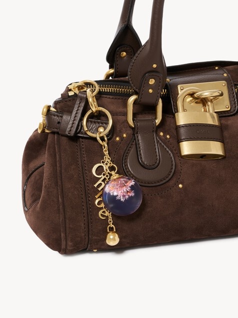Chlo&eacute; Symbols Resin Flowers & Logo key ring bag charm in brass