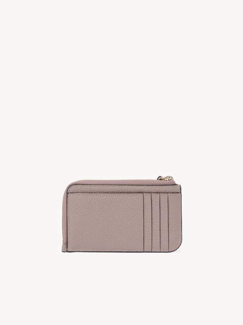 Alphabet wallet in grained leather