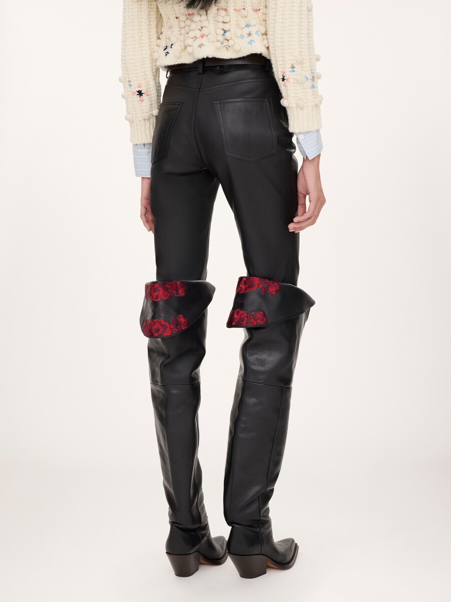 Slim pants in leather - 5