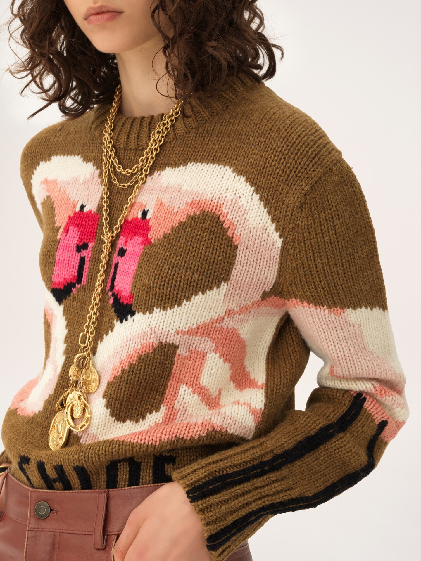 Crew-neck logo sweater in a wool knit - 6