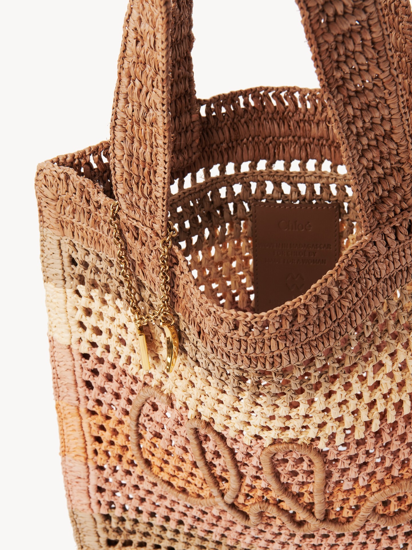 Summer Banana tote bag in raffia - 7