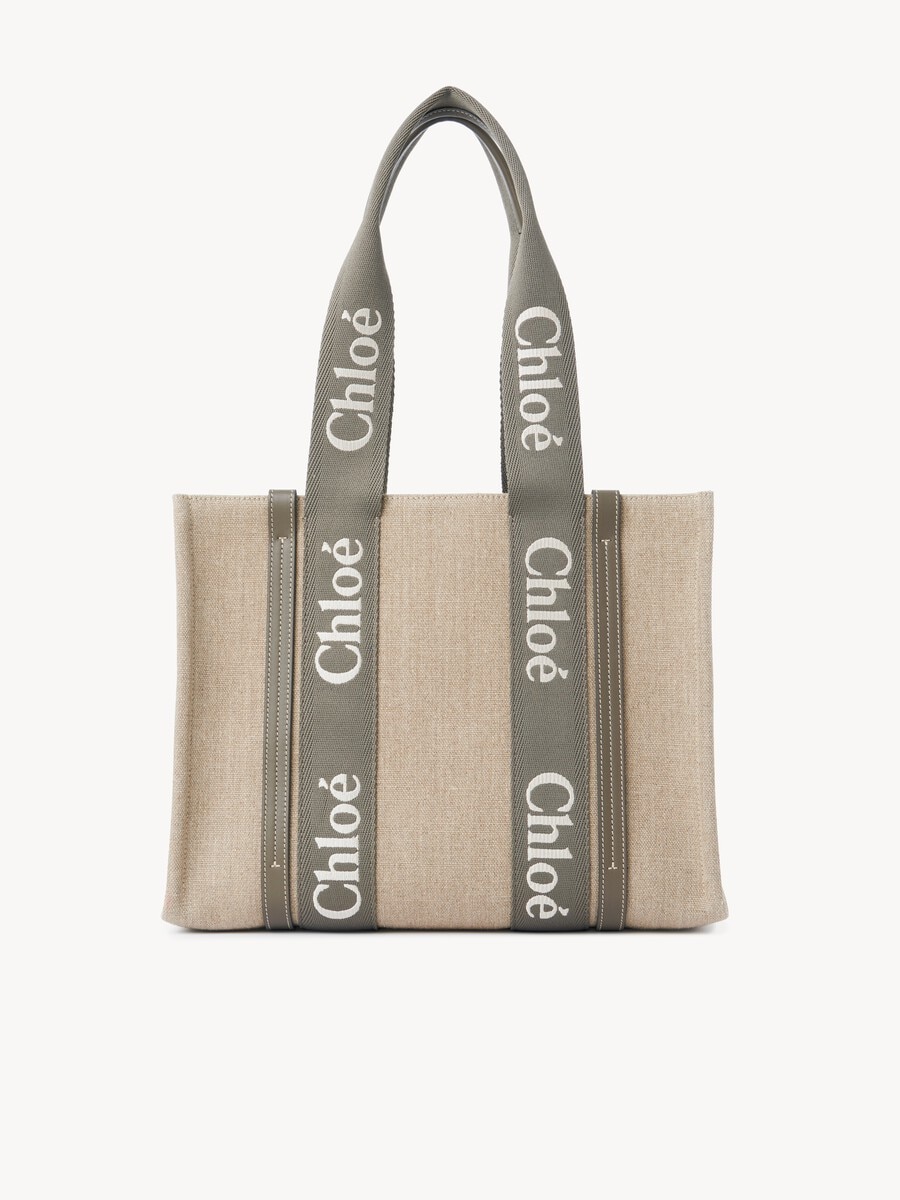 Bolso tote Woody de lino - 1