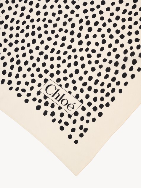 The Chlo&eacute; Spotted square scarf in silk