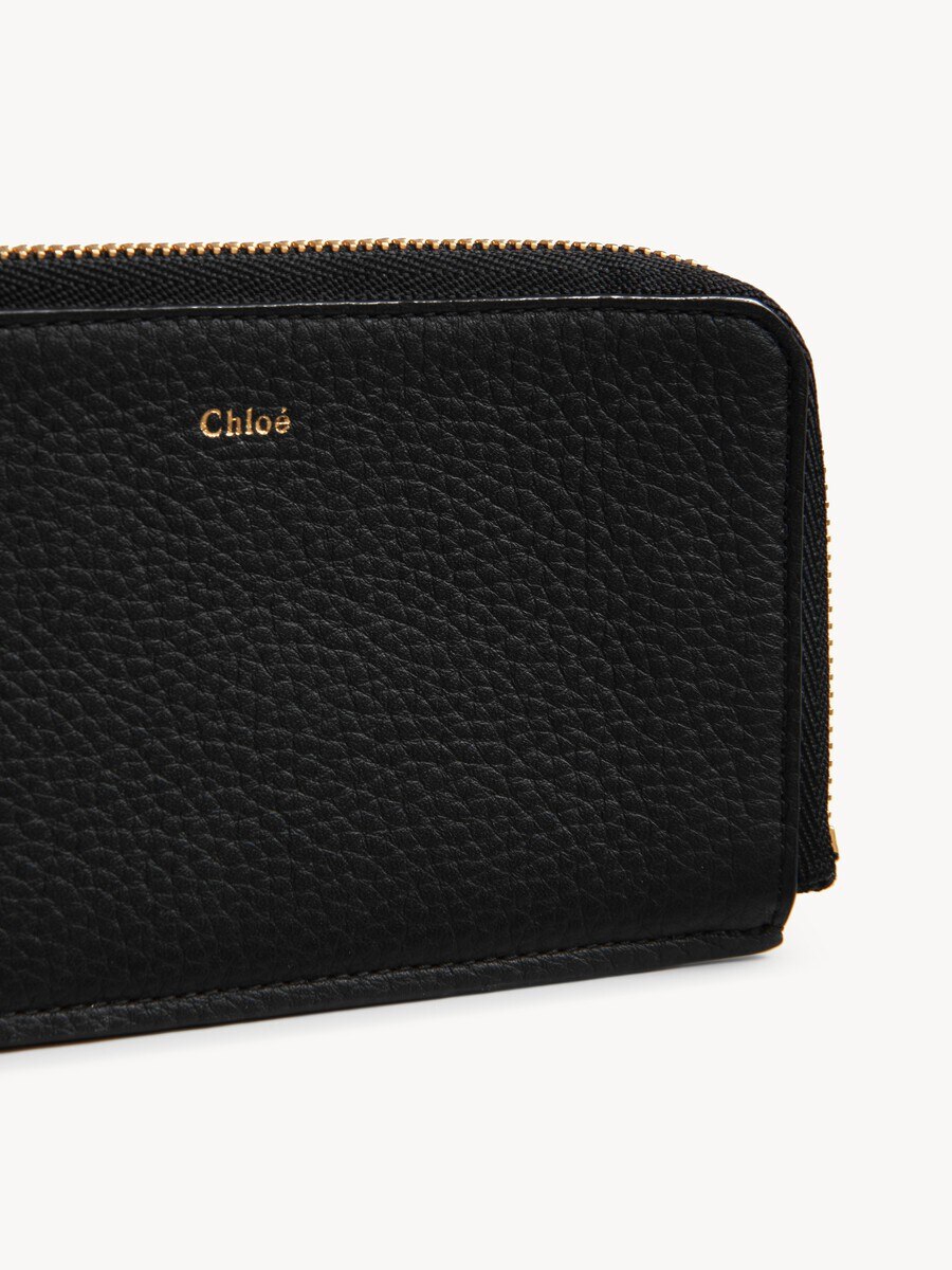 Alphabet wallet in grained leather - 4