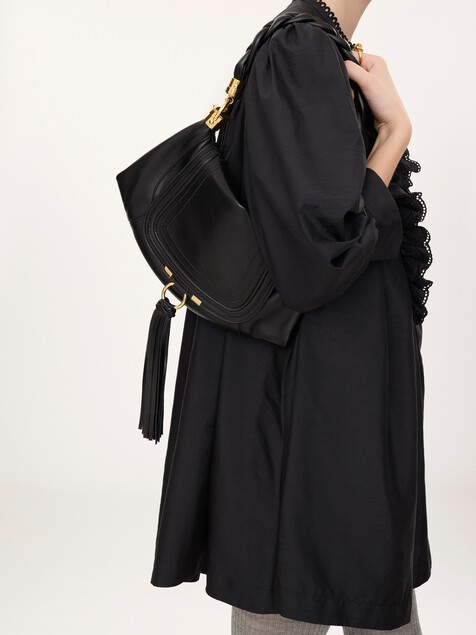Small Marcie Foulard hobo bag in soft leather