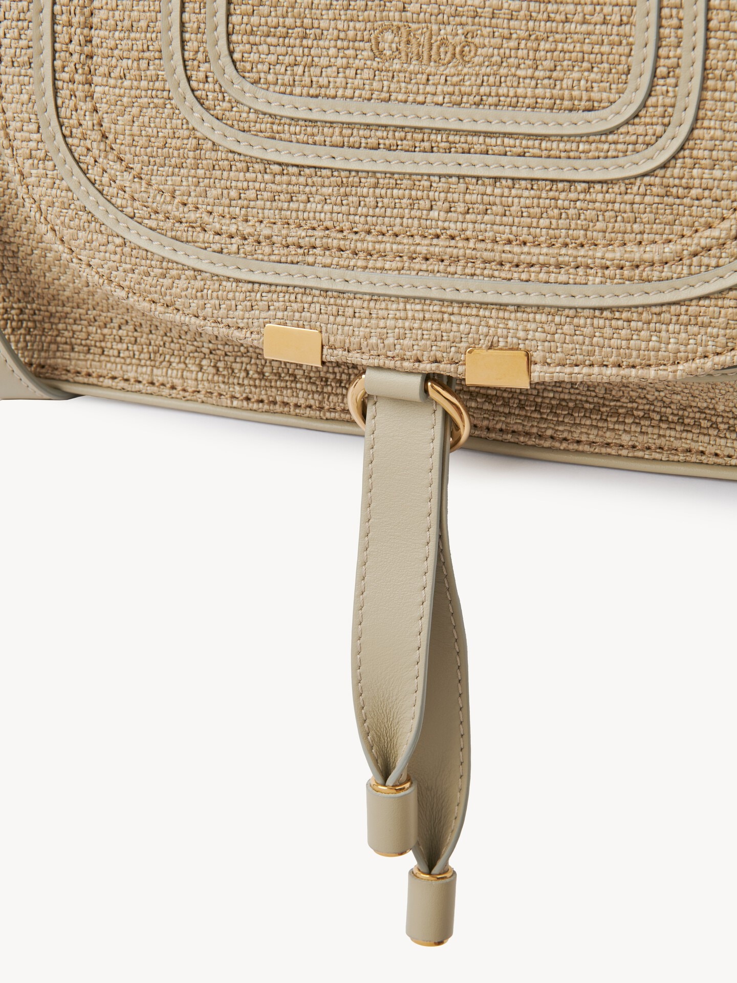 Small Marcie bag in raffia-effect fibers - 7